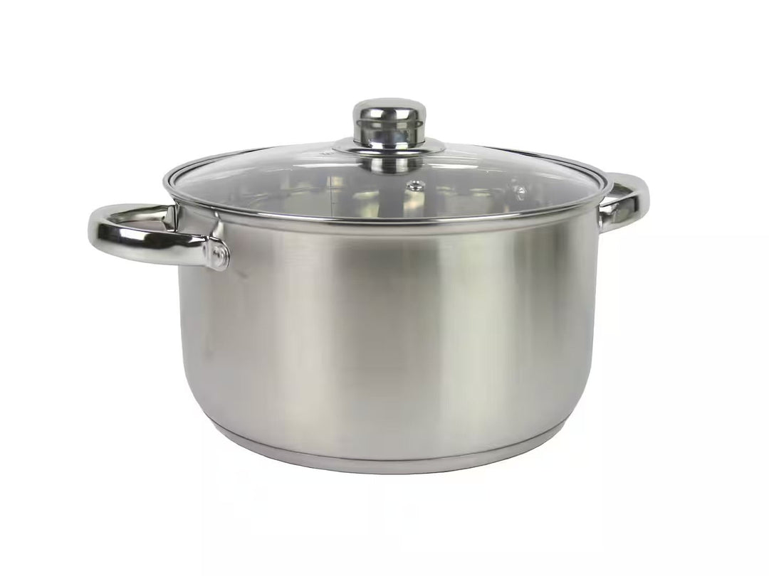 Michelino Berlin Grydesæt – 8 Dele i Satineret Rustfrit Stål - Løven Home