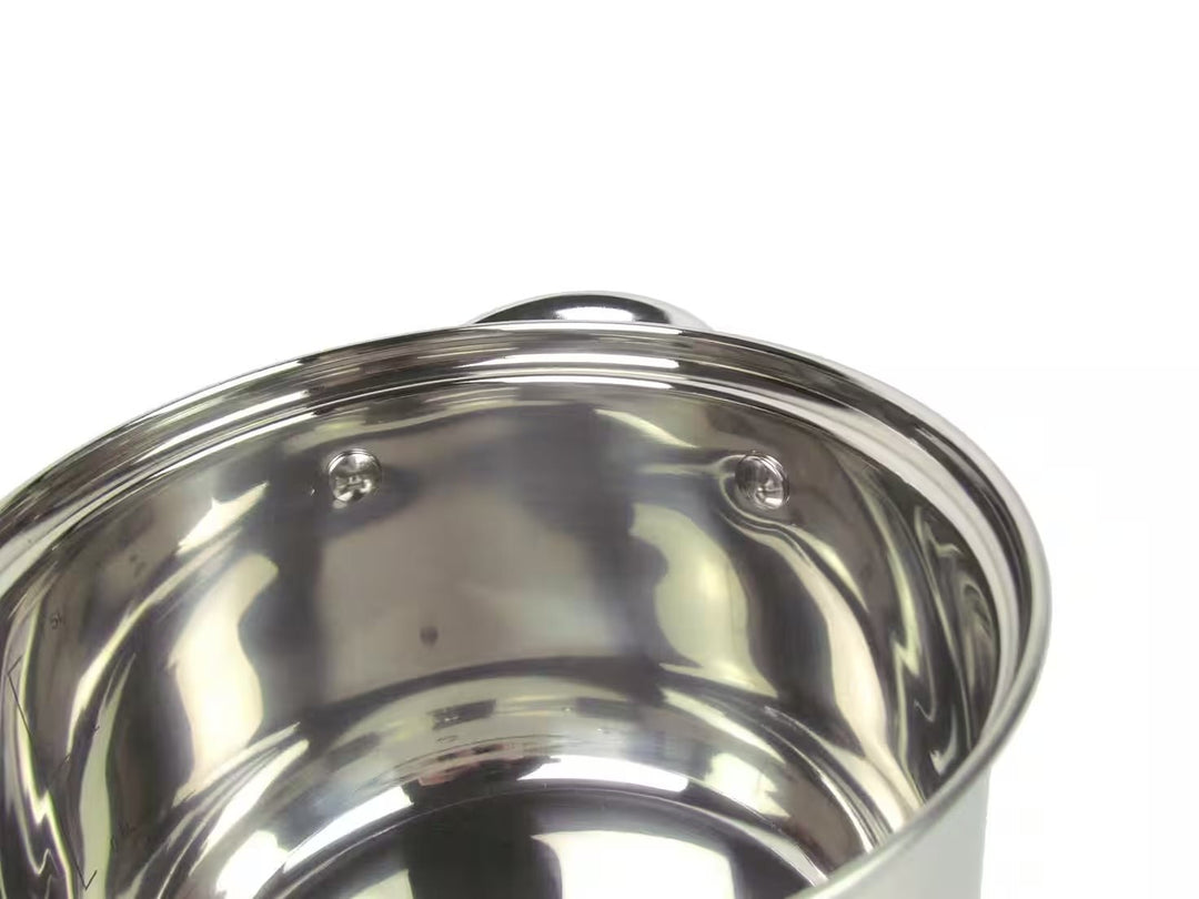 Michelino Berlin Grydesæt – 8 Dele i Satineret Rustfrit Stål - Løven Home