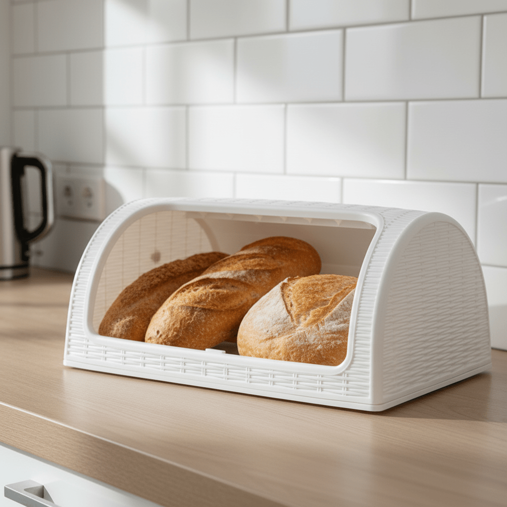 Michelino Brødboks – Hvid plast (42 x 27 x 18 cm) - Løven Home