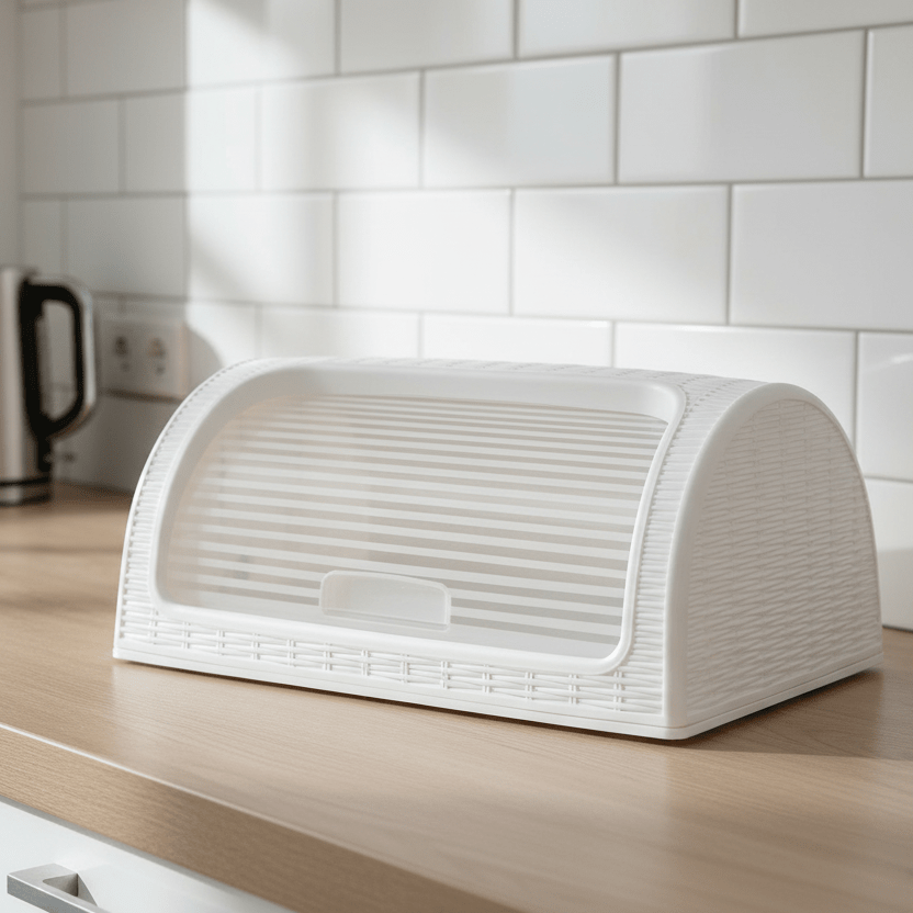 Michelino Brødboks – Hvid plast (42 x 27 x 18 cm) - Løven Home