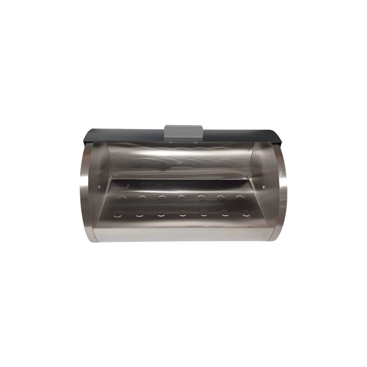 Michelino Brødkasse i Rustfrit Stål – Sort Design (38,5 cm) - Løven Home