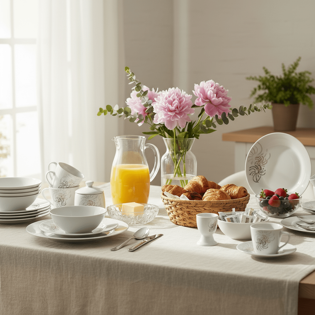 Michelino Delfina Kombi Porcelænssæt 62 dele - 6 Personer - Løven Home