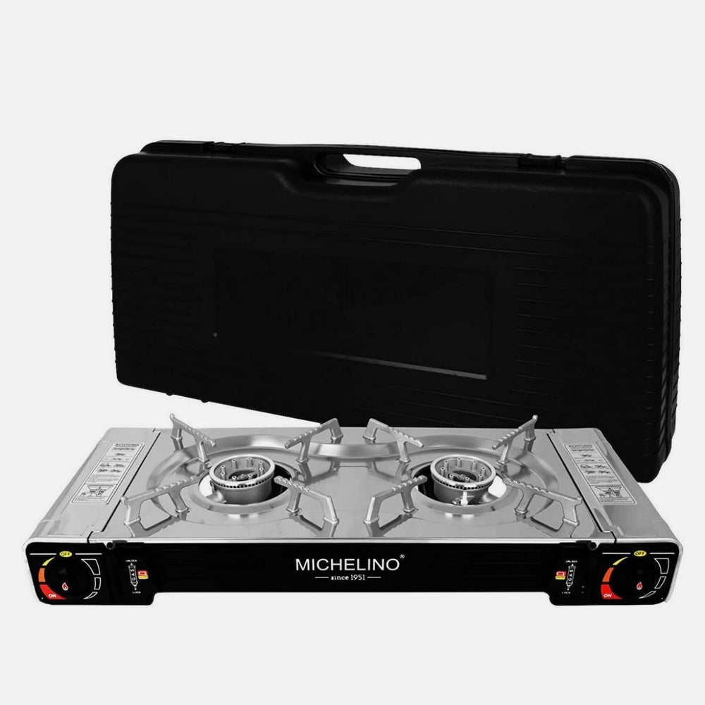 Michelino Dobbelt Gaskomfur M/Bærekuffert - Løven Home