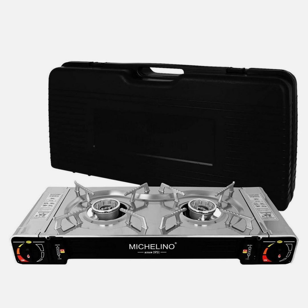 Michelino Dobbelt Gaskomfur M/Bærekuffert - Løven Home