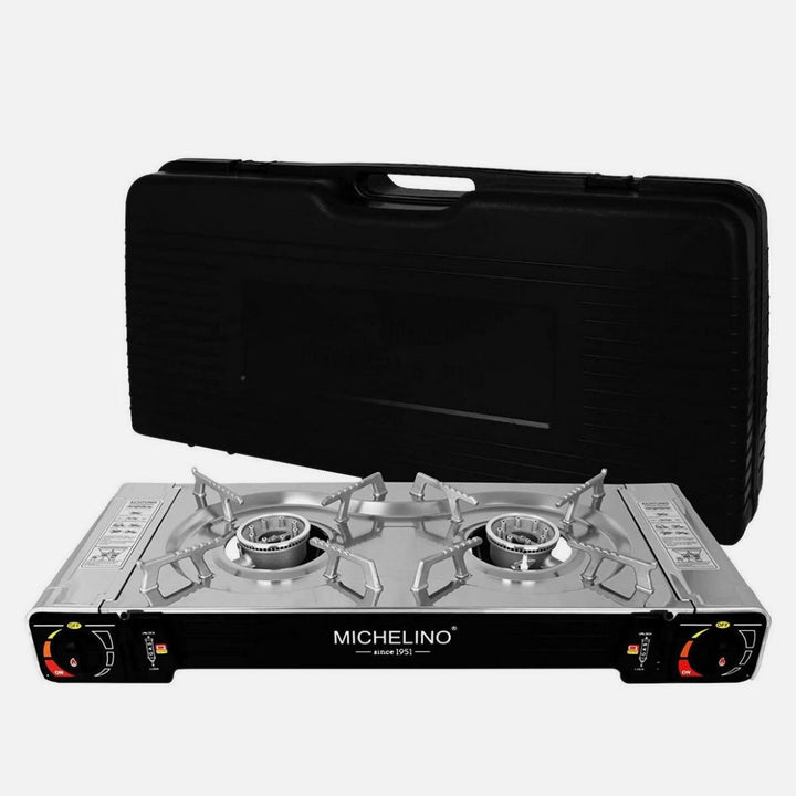 Michelino Dobbelt Gaskomfur M/Bærekuffert - Løven Home