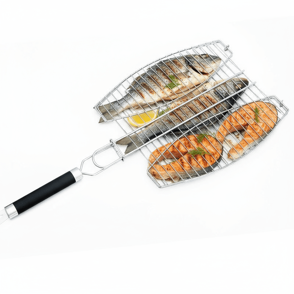 Michelino Dobbelt Grillkurv til Fisk med Blødtgreb | 60 cm - Løven Home