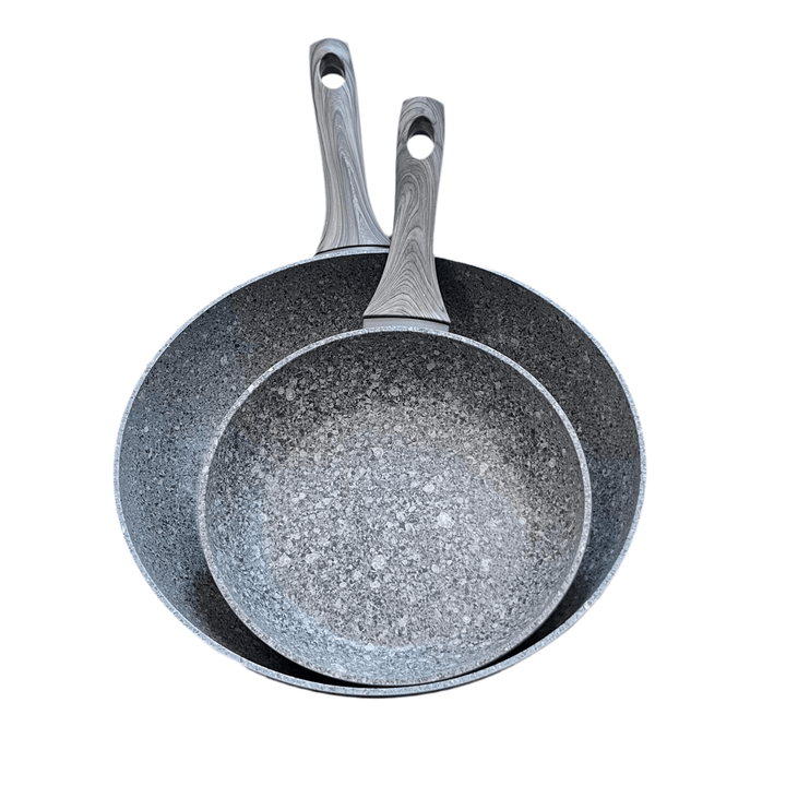 Michelino Gaia Granit Stegepandesæt 2 dele (20 - 28 cm) Grå - Løven Home