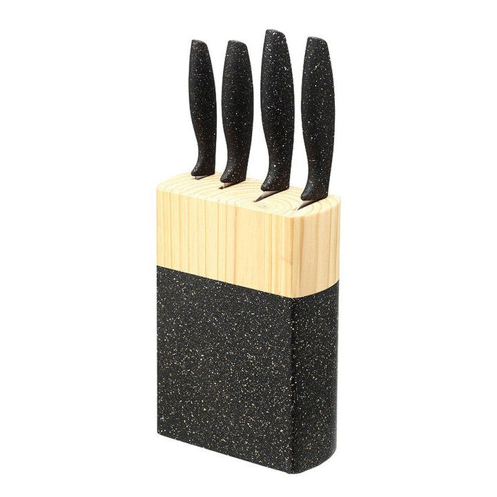 Michelino Hektor Knivsæt 5 Dele - Sølv &amp; Marmoreret træ - Løven Home