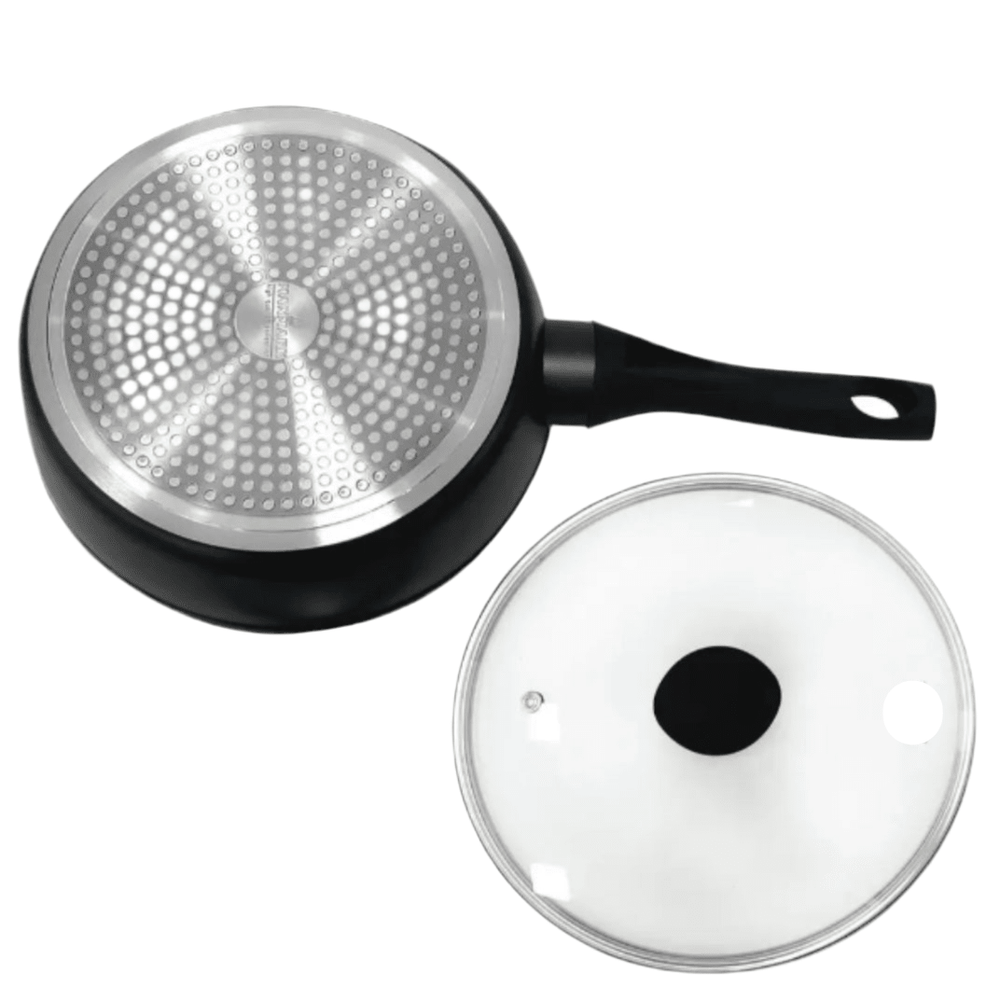 Michelino Høj Stegepande m/Låg 24 cm Støbt Aluminium Sort - Løven Home