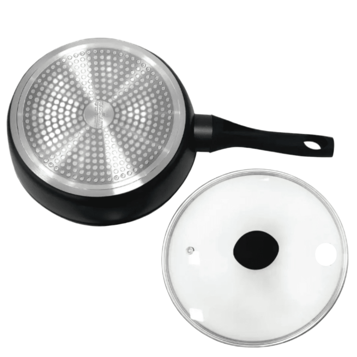 Michelino Høj Stegepande m/Låg 24 cm Støbt Aluminium Sort - Løven Home