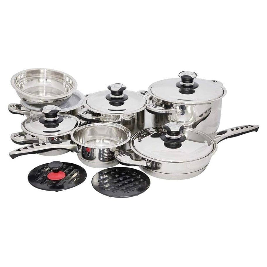 Michelino Legeret Rustfrit Stål Grydesæt 16 Dele - Løven Home