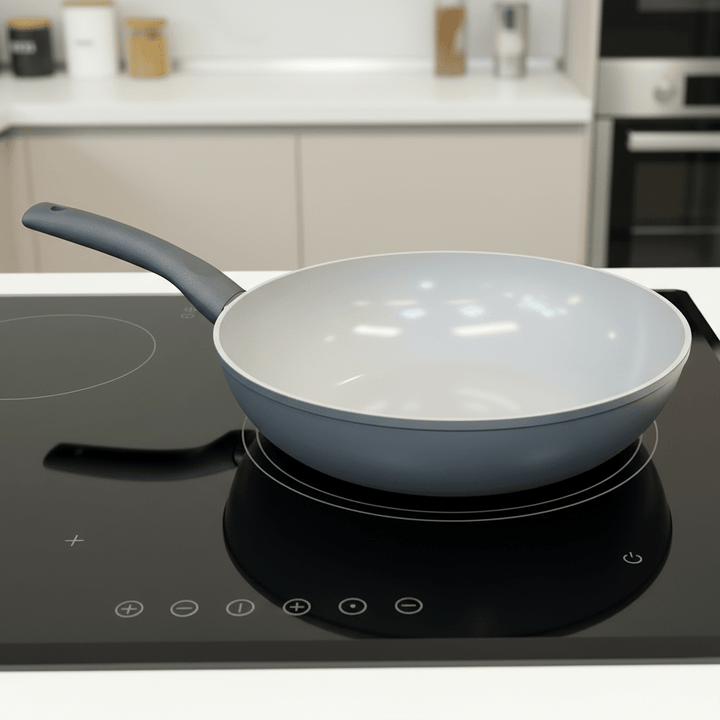 Michelino New Nora Wokpande 28 cm – Grå - Keramisk og PFAS - fri - Løven Home