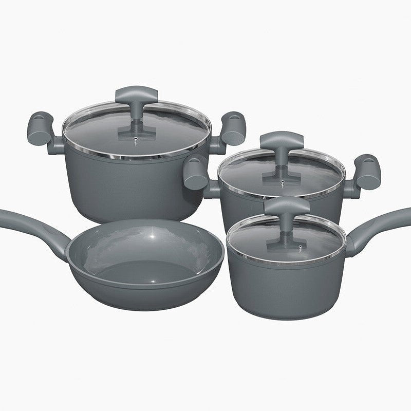 Michelino Nora Grydesæt 7 Dele - Grå - Løven Home