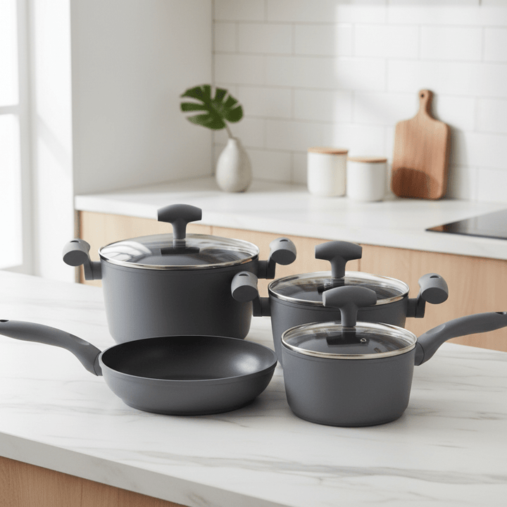 Michelino Nora Grydesæt 7 Dele - Grå - Løven Home