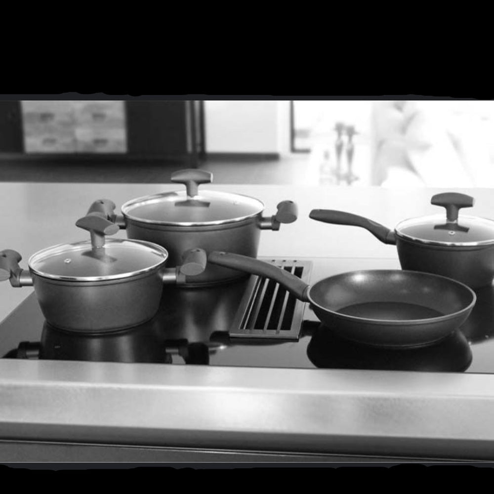 Michelino Nora Induktion Grydesæt 7 Dele Sort - Løven Home