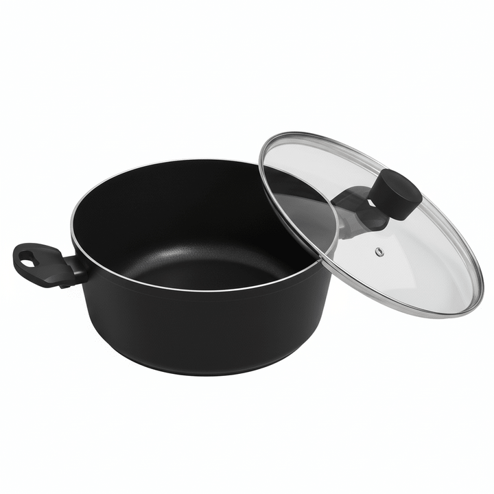 Michelino Nora New Line Gryde m/Glaslåg - Non - Stick - 28 cm - 4,5 Liter - Løven Home