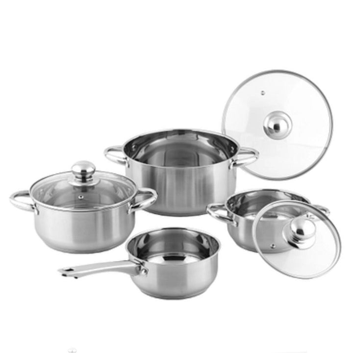 MICHELINO Rustfrit Stål Grydesæt DENVER 7 - Delt Induktionsevne Sølv - Løven Home