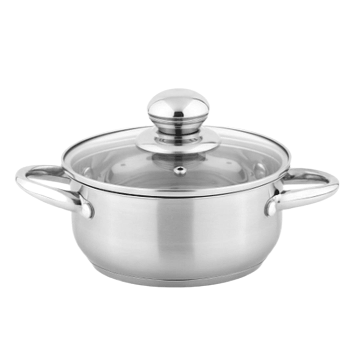 MICHELINO Rustfrit Stål Grydesæt DENVER 7 - Delt Induktionsevne Sølv - Løven Home