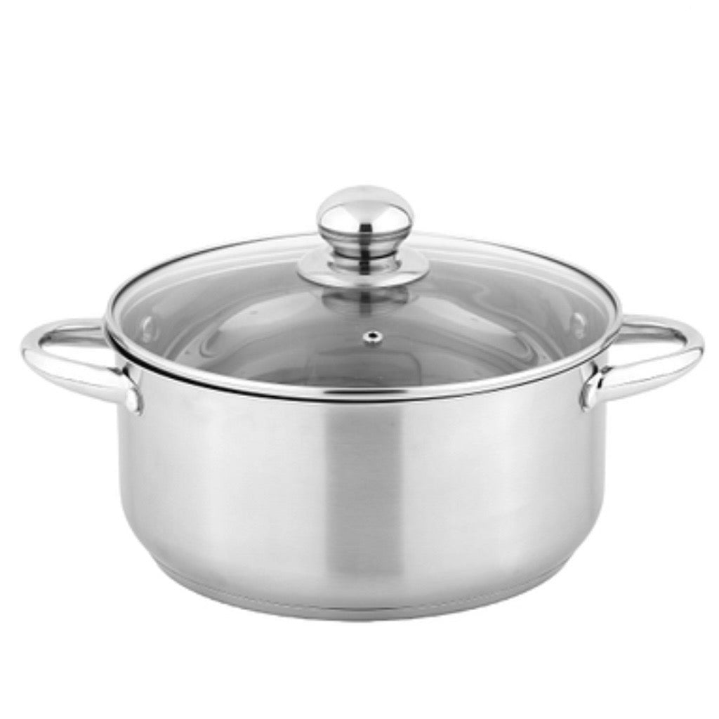 MICHELINO Rustfrit Stål Grydesæt DENVER 7 - Delt Induktionsevne Sølv - Løven Home