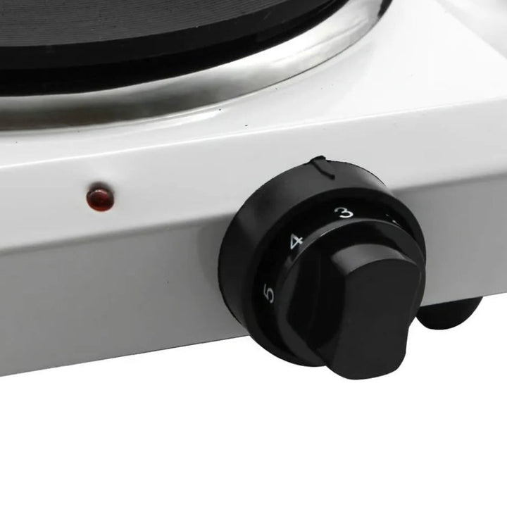 Michelino Transportabel Enkelt Kogeplade m/Foldbare Greb 1500 W | Hvid - Løven Home