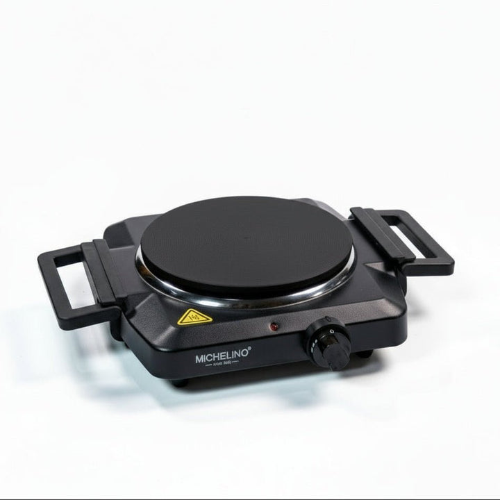 Michelino Transportabel Enkelt Kogeplade m/Foldbare Greb 1500 W | Sort - Løven Home