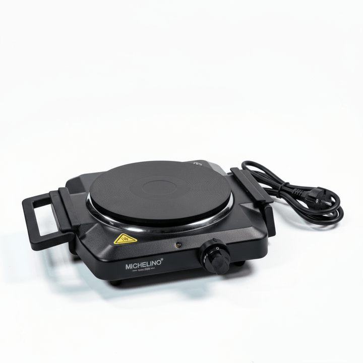 Michelino Transportabel Enkelt Kogeplade m/Foldbare Greb 1500 W | Sort - Løven Home