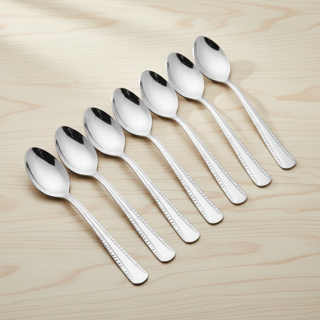 Mini Teskesæt 6 stk. | Rustfrit Stål | Blank - Løven Home