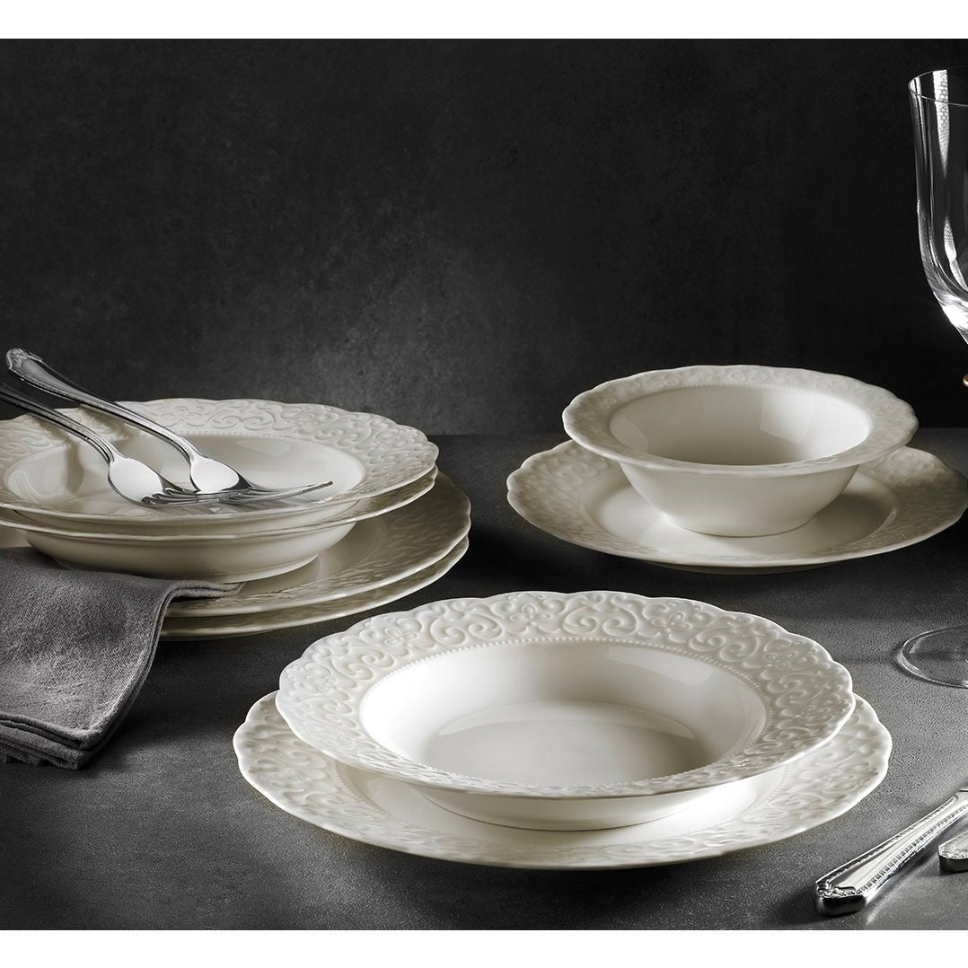 Mønstret Porcelænssæt 24 dele - Kutahya Bone Irem - Løven Home