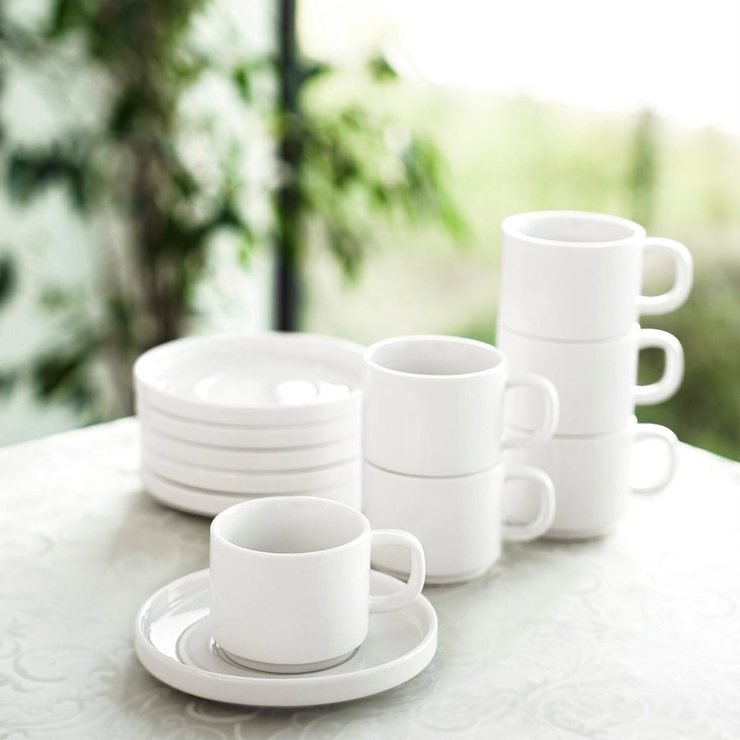 Mondo mokkasæt i porcelæn (12 dele/6 pers.) - 100 ml - Løven Home