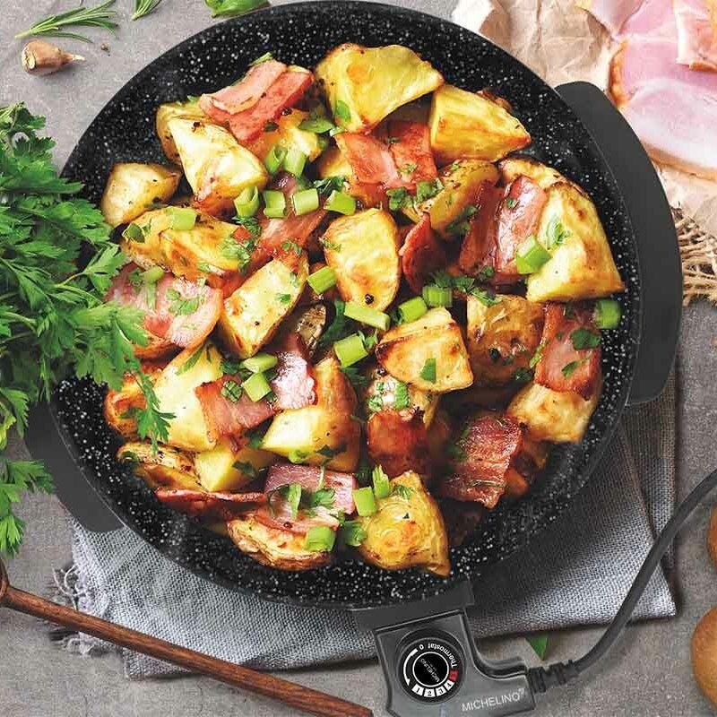 Multifunktionel Elektrisk Pizzapande 1500 W 42x13 cm - Zeybeks - Løven Home