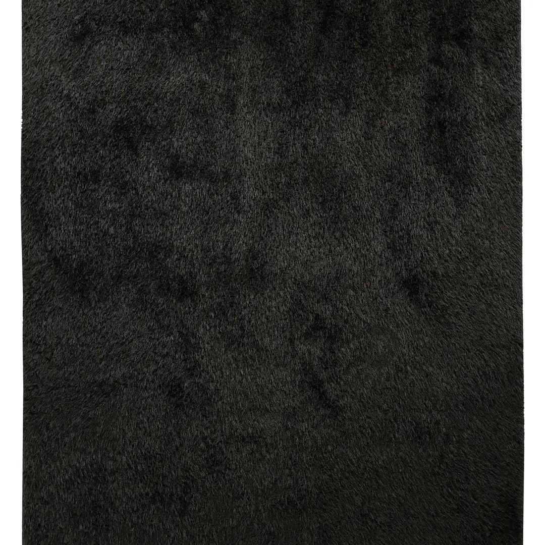 Natty Shaggy Tæppe - Sort - Løven Home