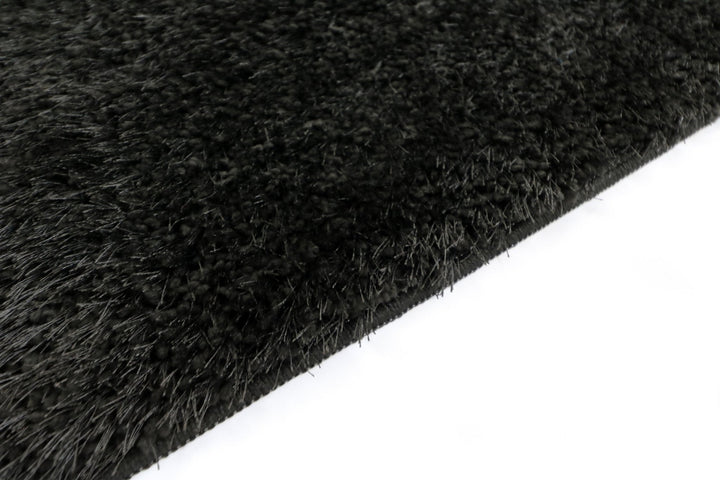 Natty Shaggy Tæppe - Sort - Løven Home