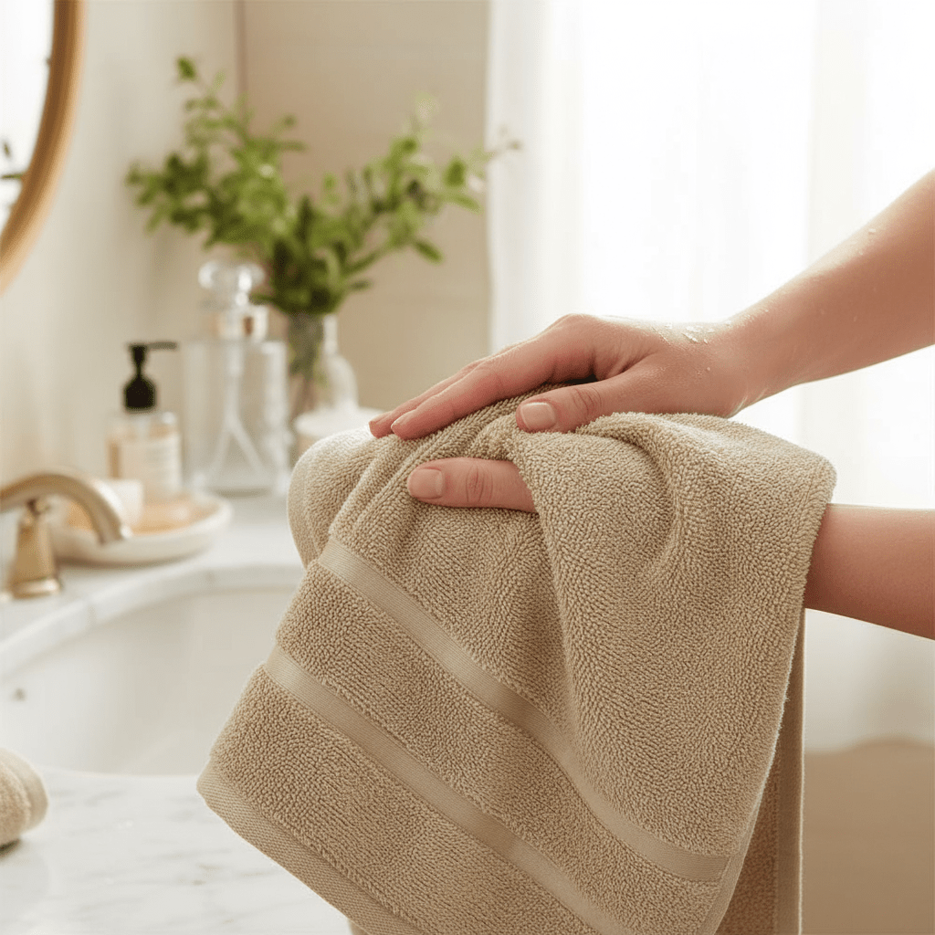 Nautica Home Anton Håndklæde – Beige, 30 × 50 cm - Løven Home