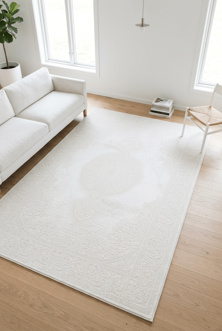 Nepal 100% Akryl Tæppe - 6403 60 Creme - Løven Home