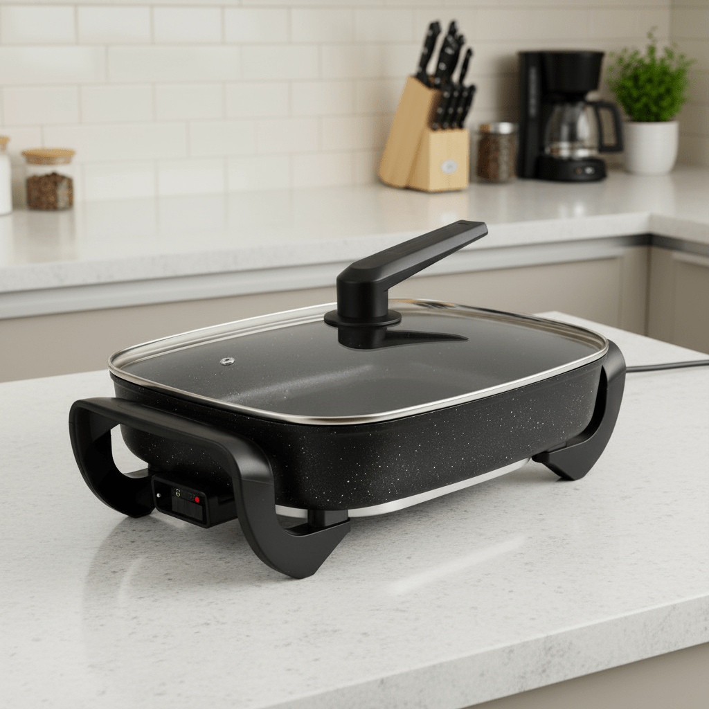 Neudorf Elektrisk Multipande 36x30x7 cm - 7 Liter - 1500W - Sort - Løven Home