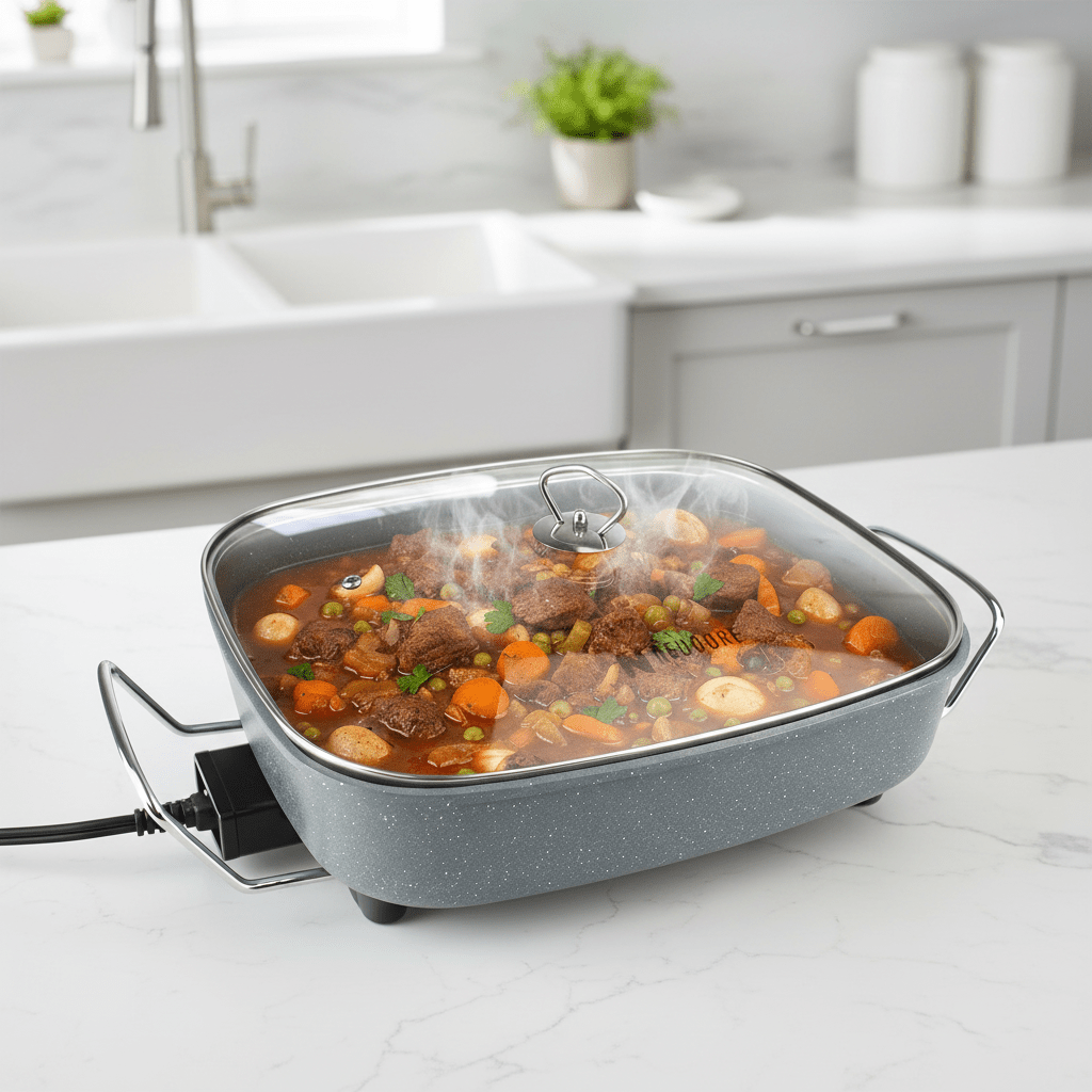 Neudorf Elektrisk Multipande 36x30x8 cm - 8 liter - 1500W - Grå - Løven Home