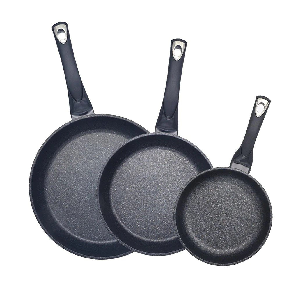 Non - stick Stegepandesæt 3 stk. Sort 20 - 24 - 28 cm - Zellerfeld - Løven Home