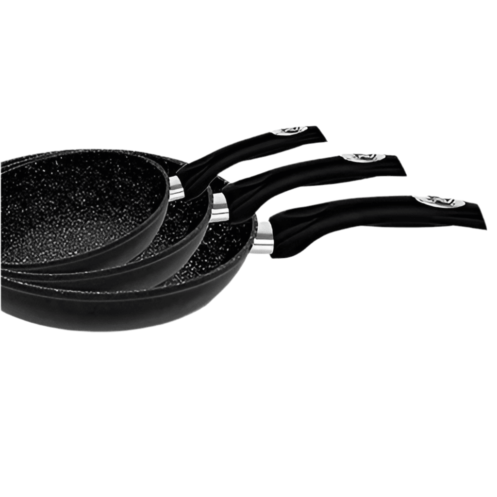 Non - stick Stegepandesæt 3 stk. Sort 20 - 24 - 28 cm - Zellerfeld - Løven Home