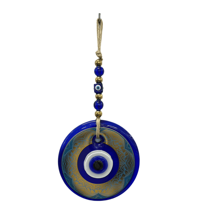 Onde Øje Amulet 13x30 cm Blå/Guld 3 Mønstervarianter - Løven Home