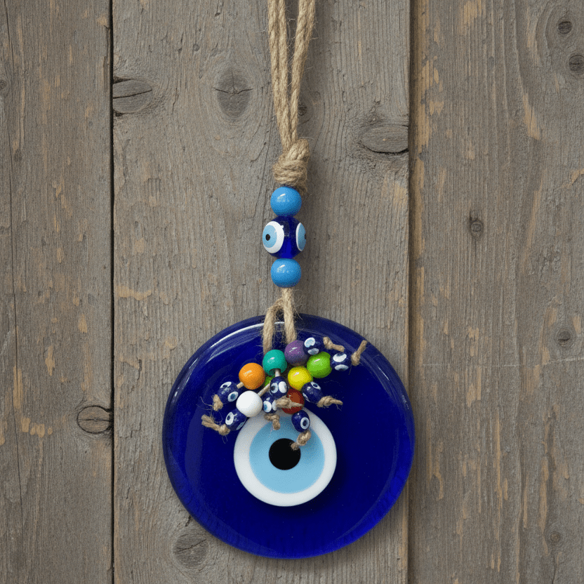 Onde Øje Amulet (Nazar) 10x24 cm Blå - Løven Home