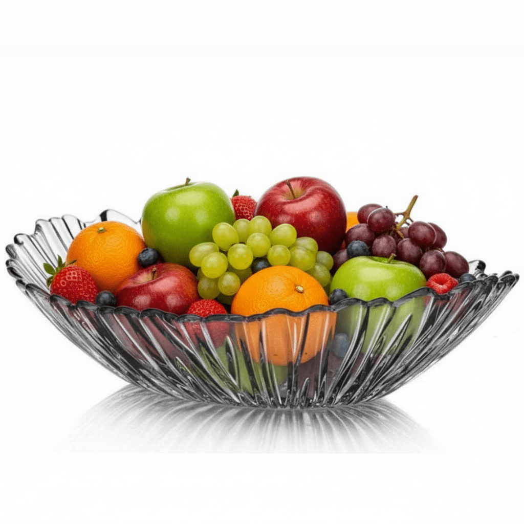 Pasabahce Aurora Oval Frugtskål 33 cm - Klar Krystal - Løven Home