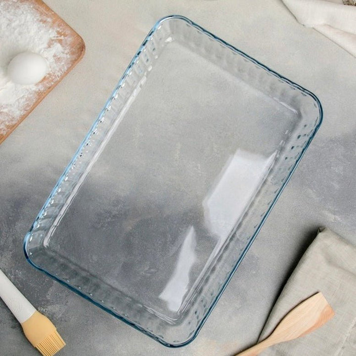 Paşabahçe Borcam – Rektangulær ovnfast fad (40 × 27 cm) - Løven Home