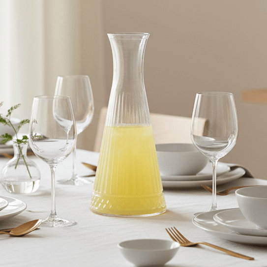 Pasabahce Elysia Glaskaraffel 940 ml – Riflet Design - Løven Home