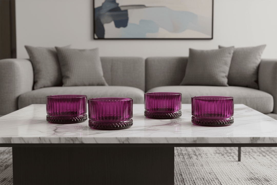 Pasabahce Elysia glasskålsæt 4 stk. (235 ml) - lilla - Løven Home