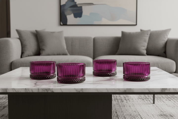 Pasabahce Elysia glasskålsæt 4 stk. (235 ml) - lilla - Løven Home
