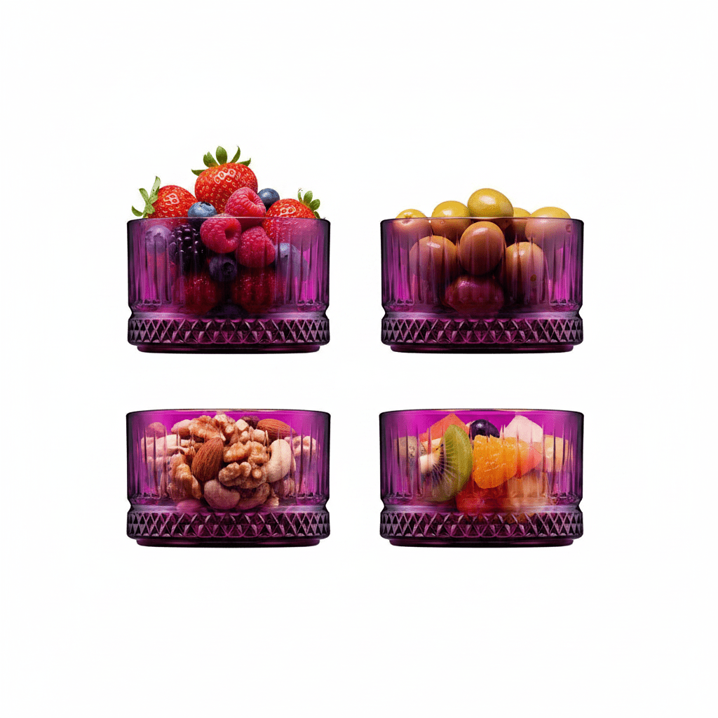Pasabahce Elysia glasskålsæt 4 stk. (235 ml) - lilla - Løven Home