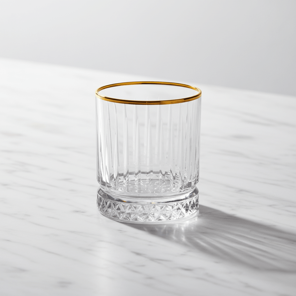 Pasabahce - Golden Touch Elysia Drikkeglassæt - 210 ml | Glas | Transparent m/guldfarvet kant | 4 stk. - Løven Home