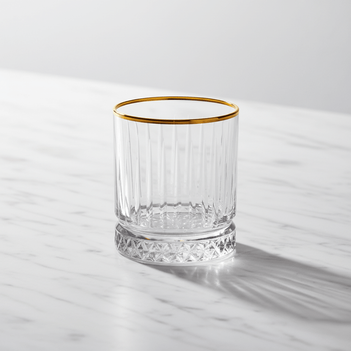 Pasabahce - Golden Touch Elysia Drikkeglassæt - 210 ml | Glas | Transparent m/guldfarvet kant | 4 stk. - Løven Home