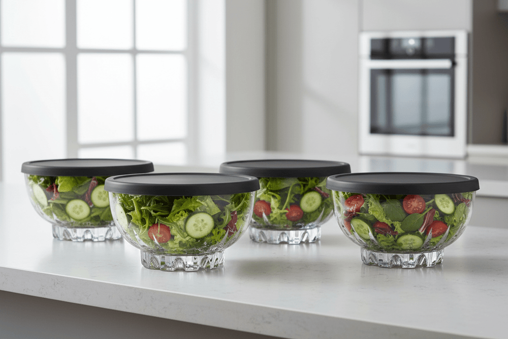 Paşabahçe Mousse opbevaringsglas m/låg - 4 stk. (270 ml) - Løven Home