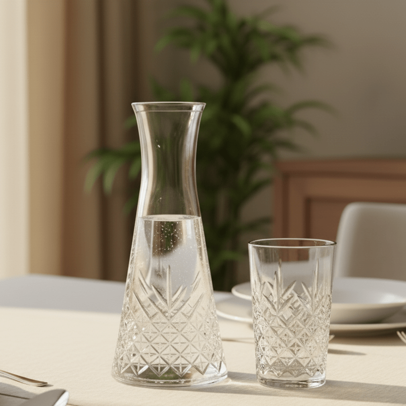 Pasabahce Timeless Glas Karaffel 940 ml – Diamantslebet Design - Løven Home